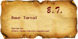 Baur Tarcal névjegykártya